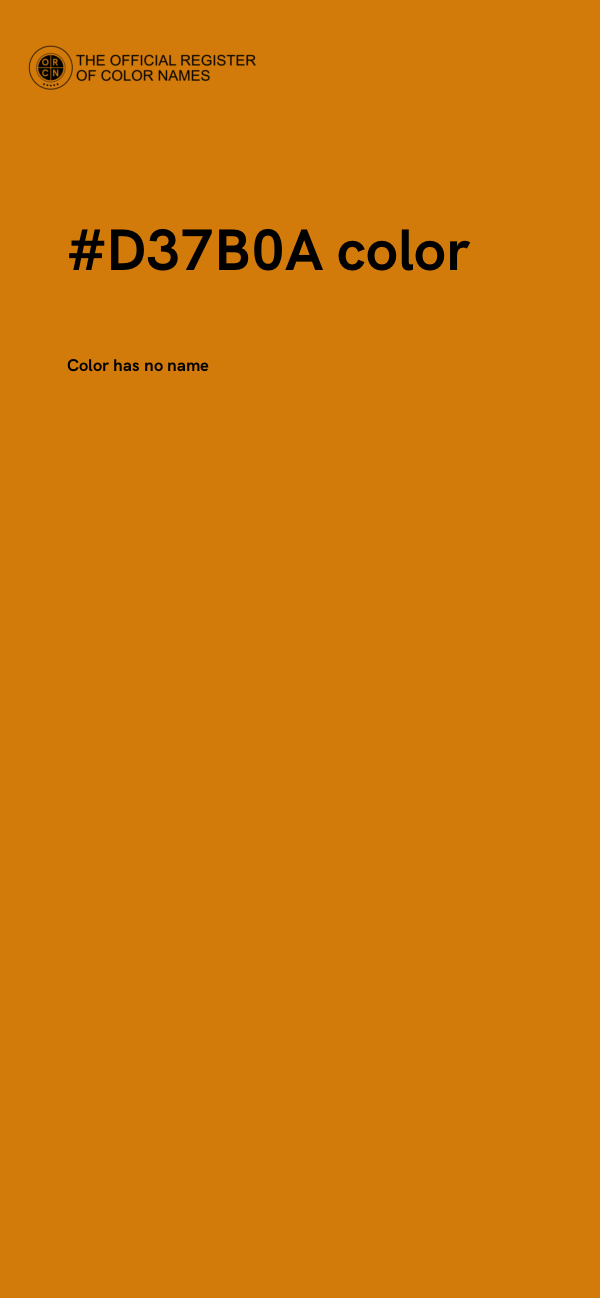 #D37B0A color image