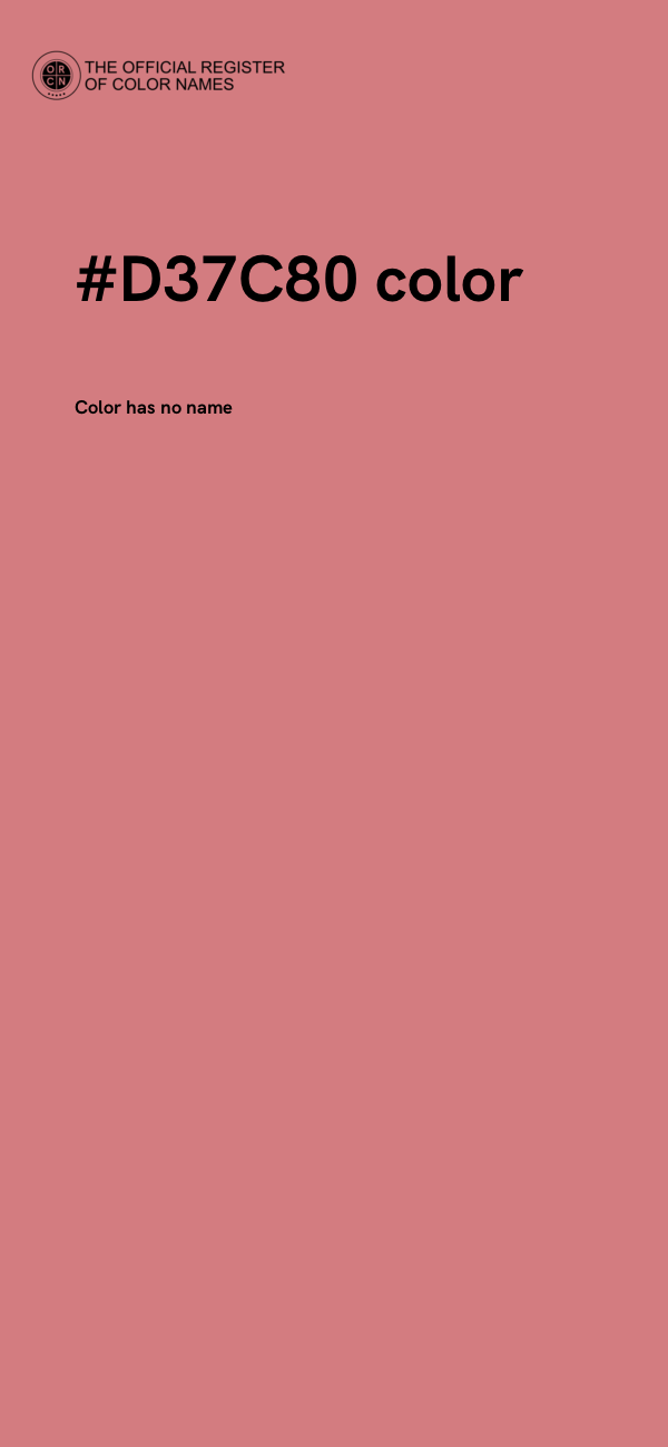 #D37C80 color image