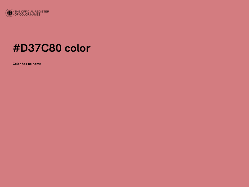 #D37C80 color image