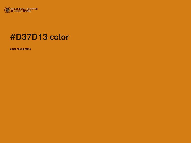 #D37D13 color image