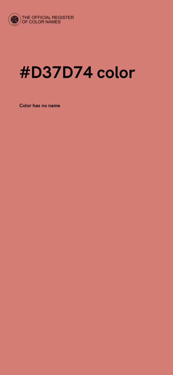#D37D74 color image