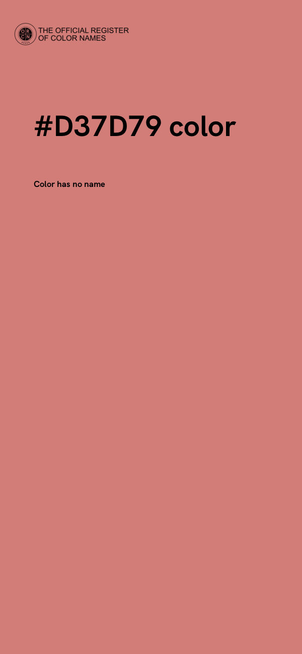 #D37D79 color image