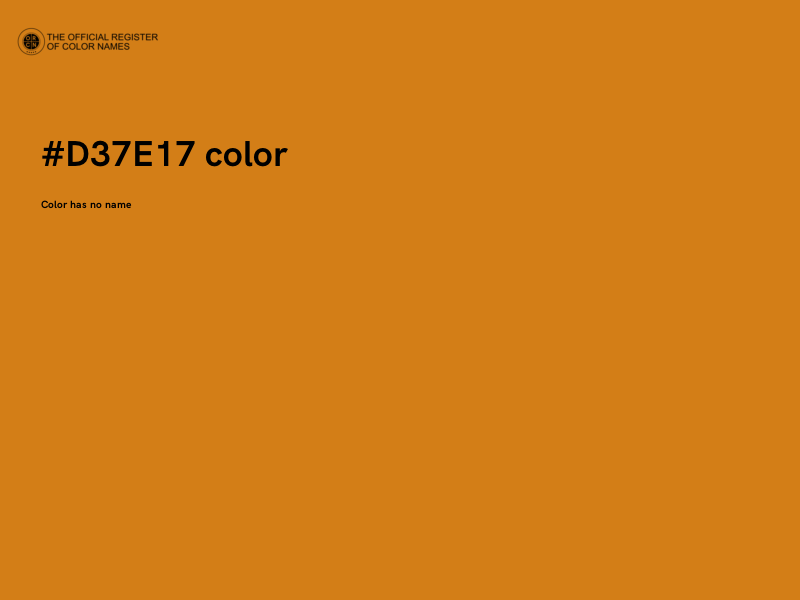 #D37E17 color image