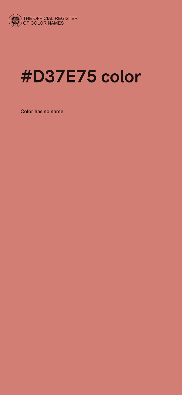 #D37E75 color image