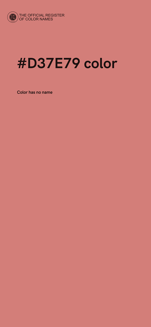 #D37E79 color image
