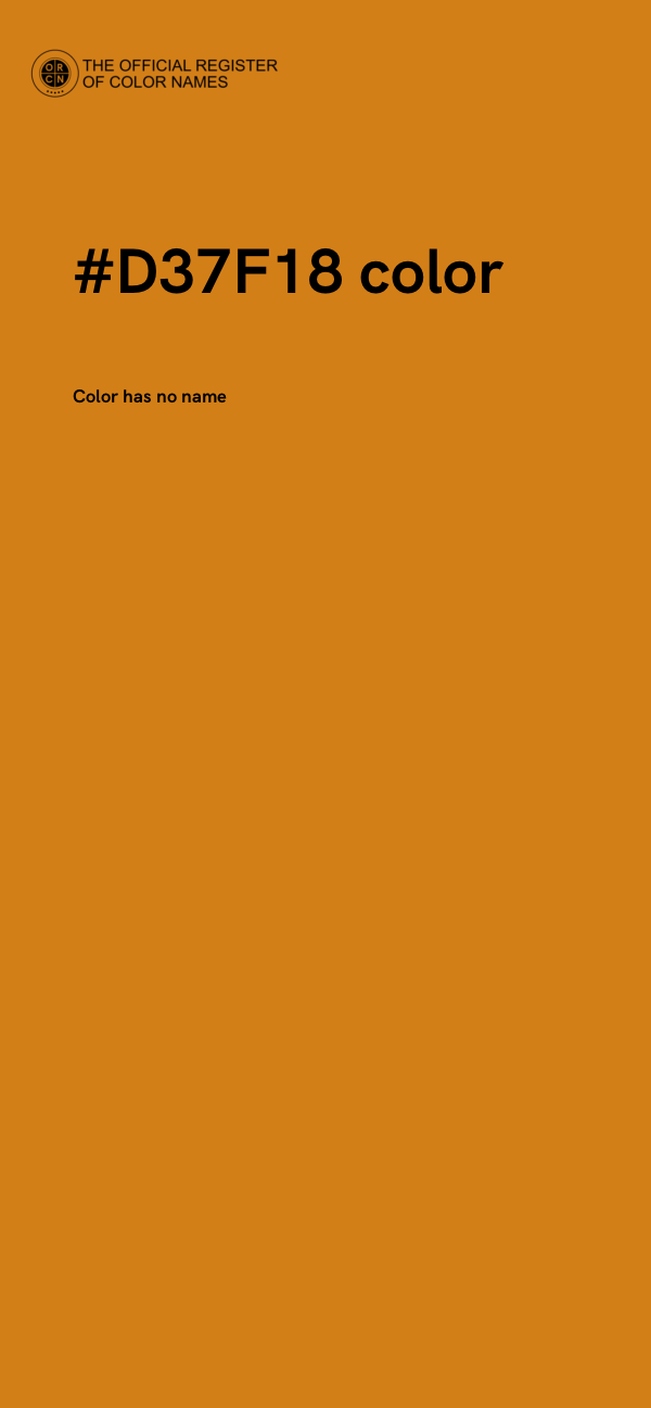 #D37F18 color image