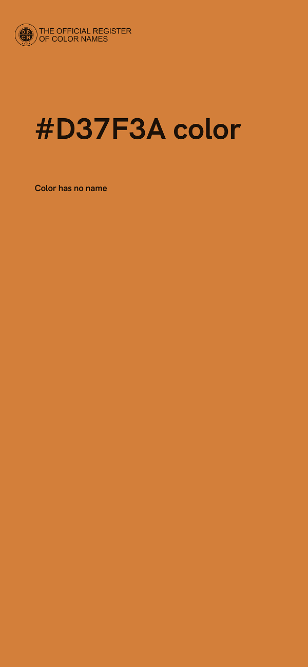 #D37F3A color image