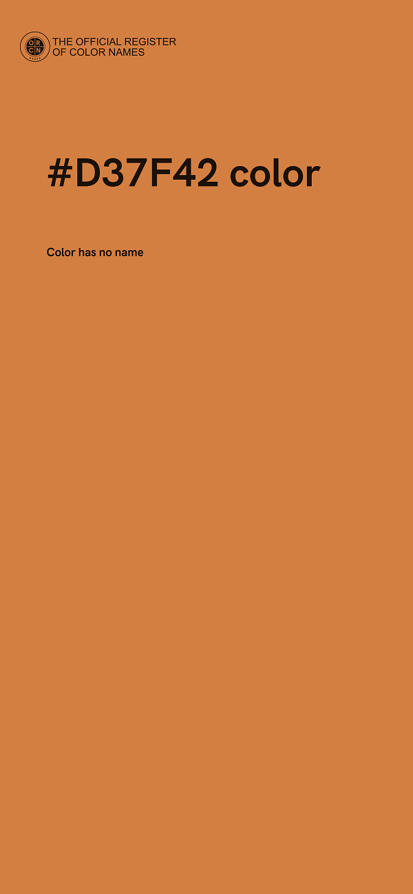 #D37F42 color image