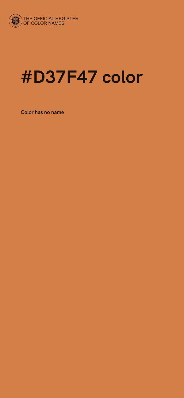#D37F47 color image