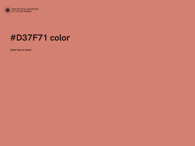 #D37F71 color image