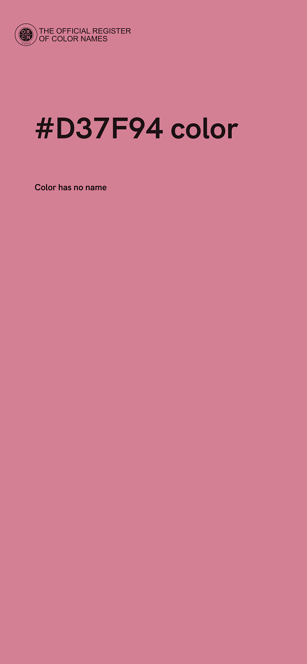 #D37F94 color image
