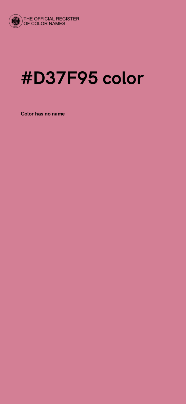 #D37F95 color image