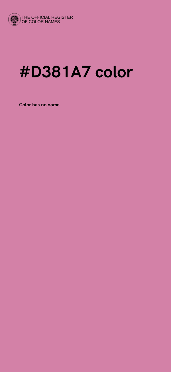 #D381A7 color image