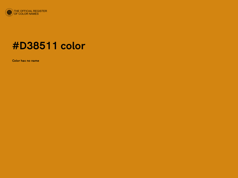 #D38511 color image