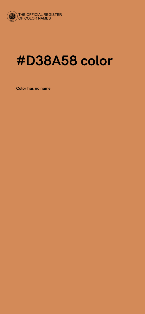 #D38A58 color image