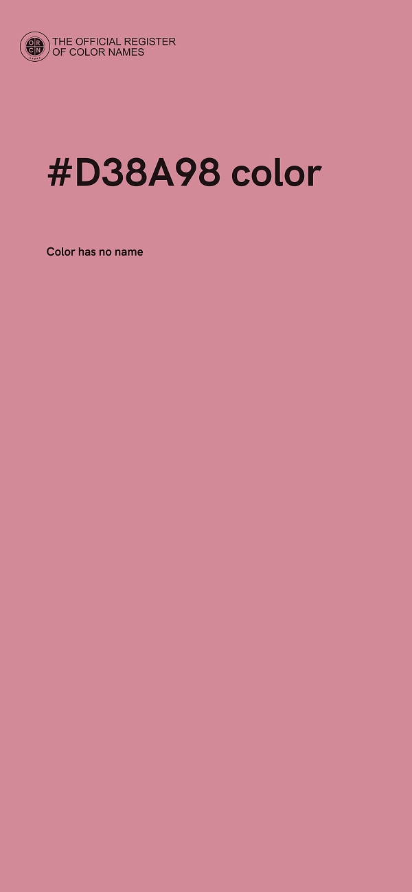 #D38A98 color image