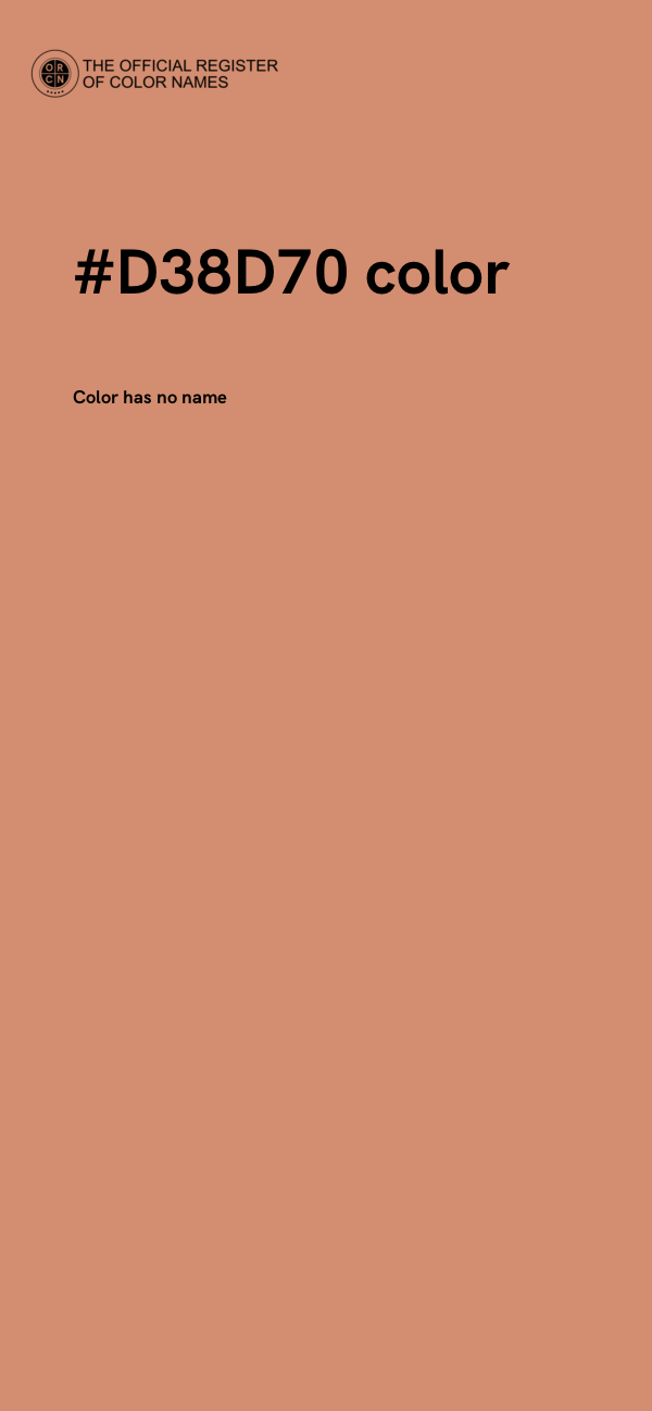 #D38D70 color image