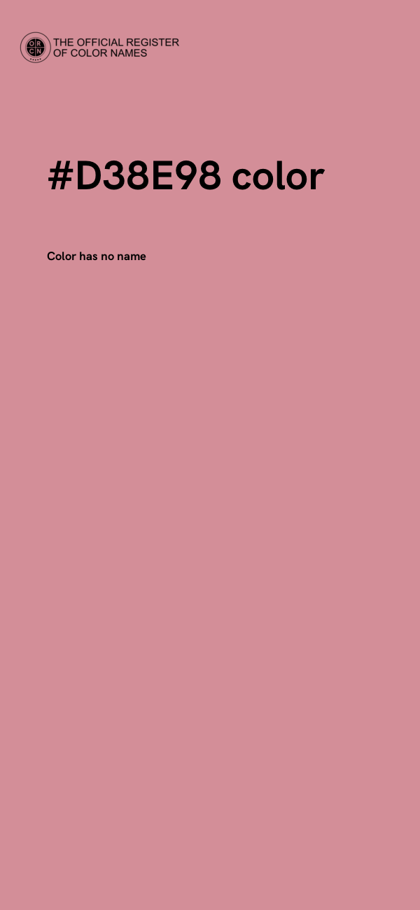 #D38E98 color image