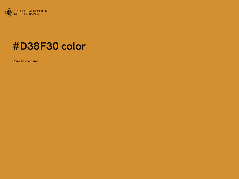 #D38F30 color image