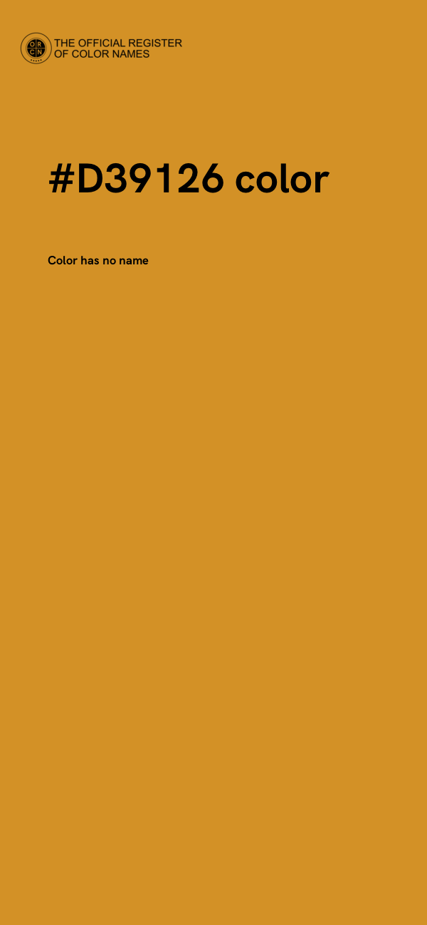 #D39126 color image