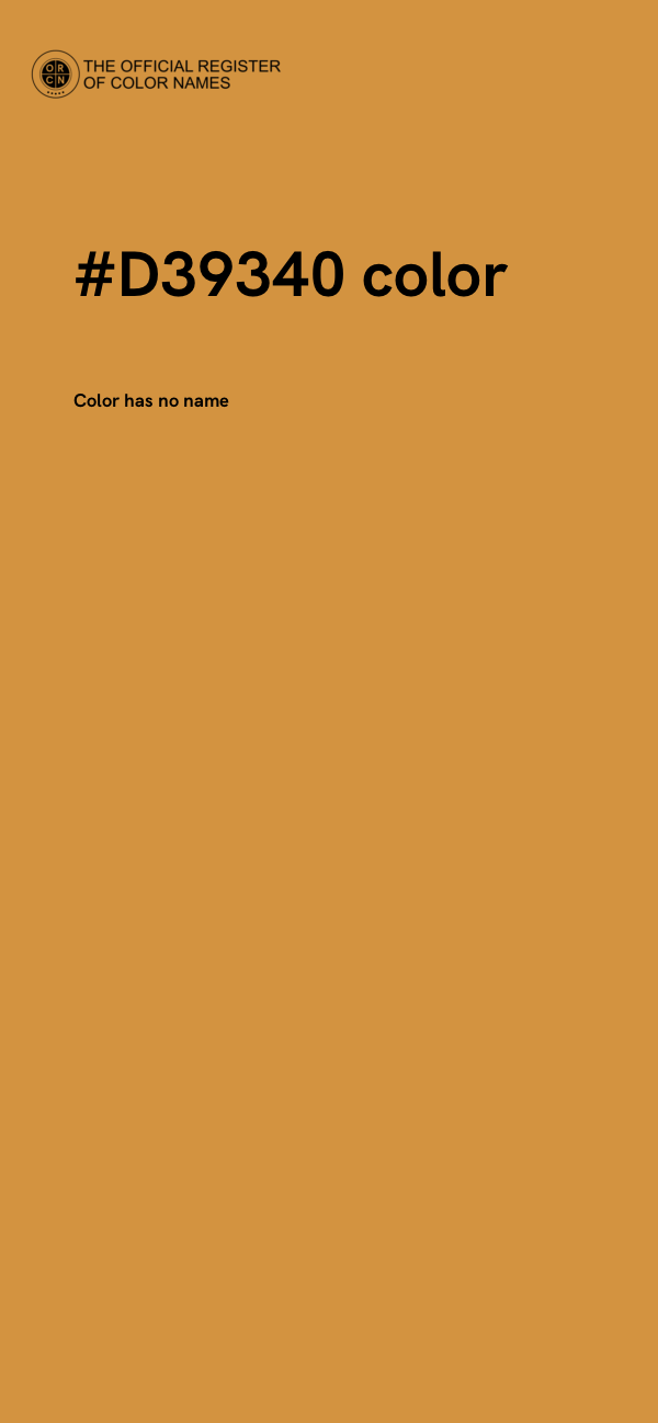 #D39340 color image