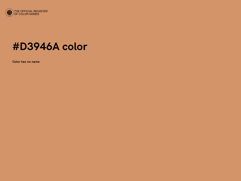 #D3946A color image