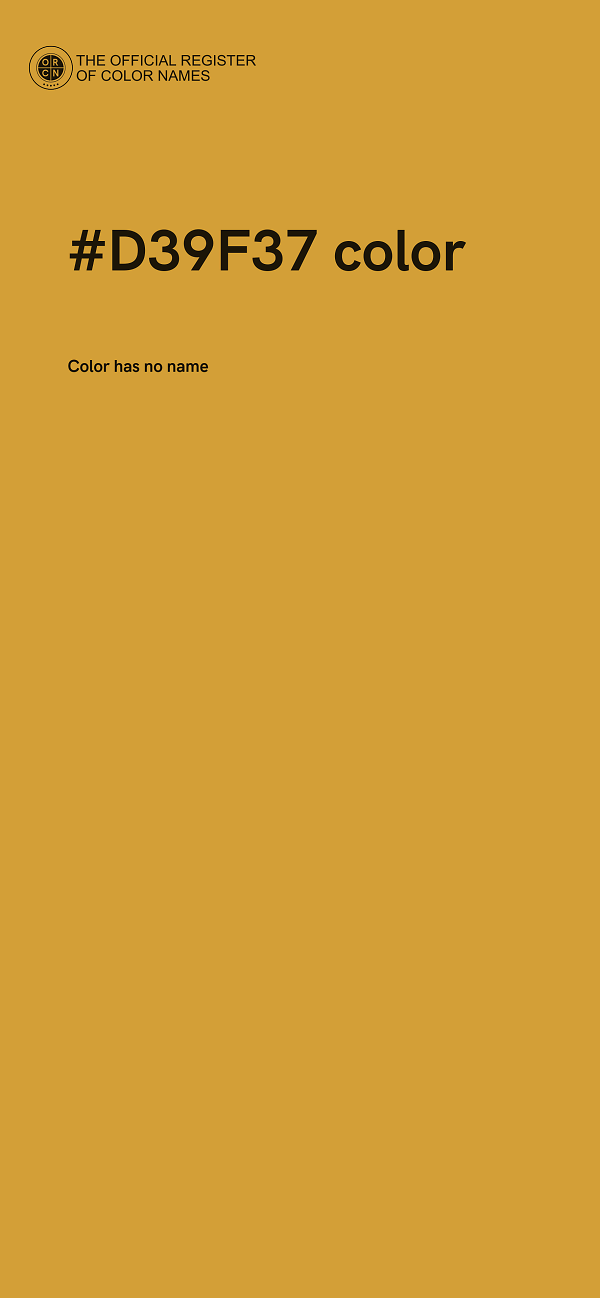 #D39F37 color image