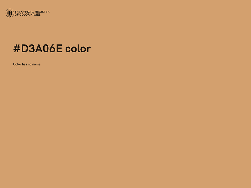 #D3A06E color image
