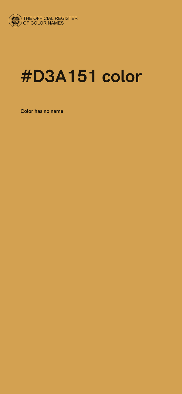 #D3A151 color image