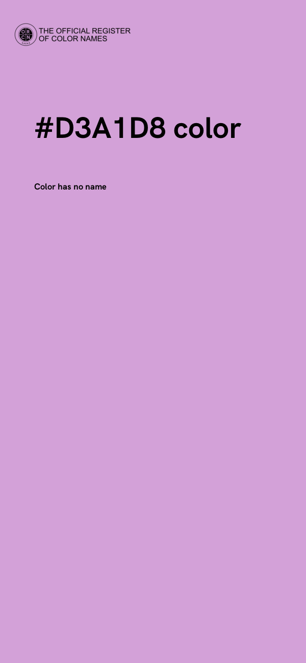 #D3A1D8 color image