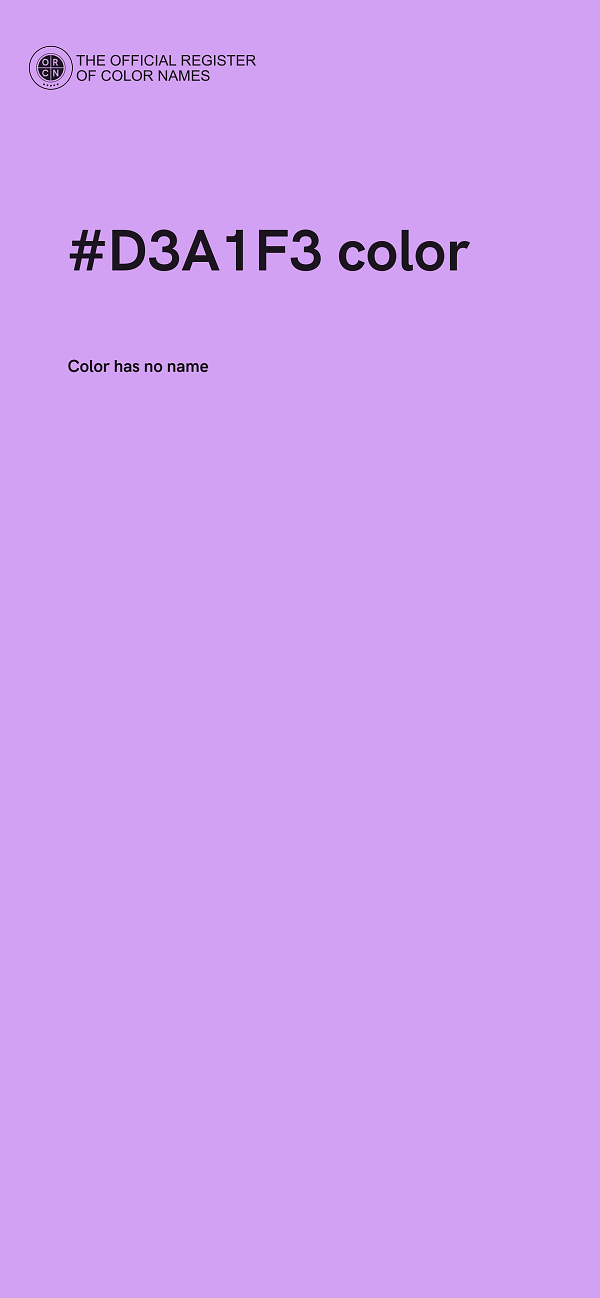 #D3A1F3 color image