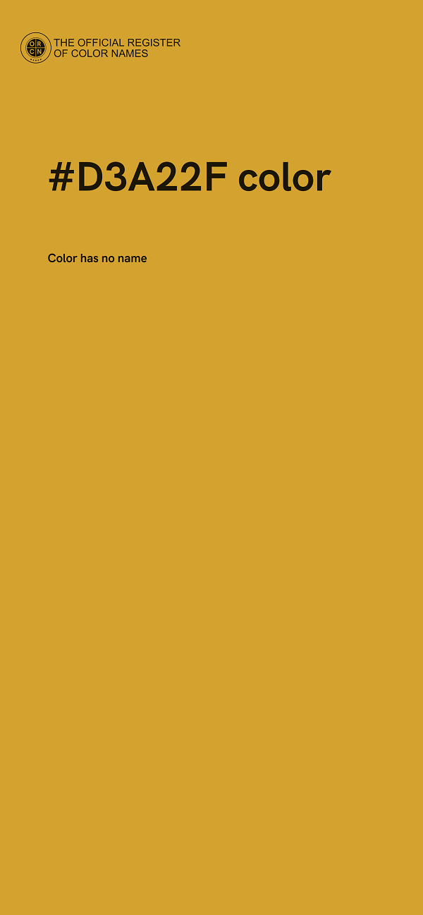 #D3A22F color image