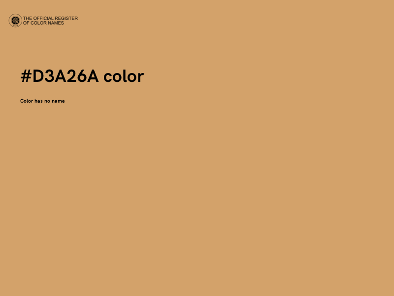 #D3A26A color image