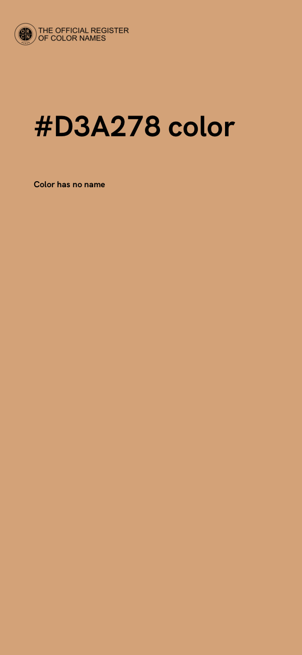 #D3A278 color image