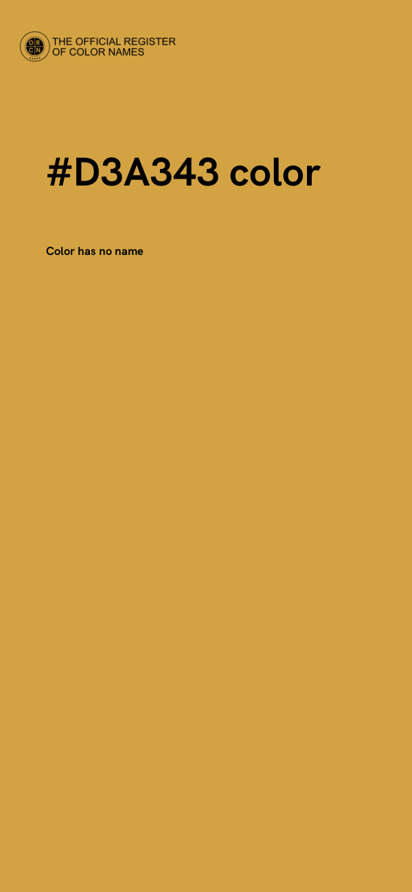 #D3A343 color image