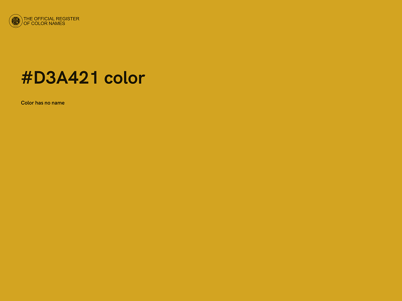 #D3A421 color image