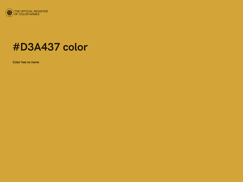 #D3A437 color image