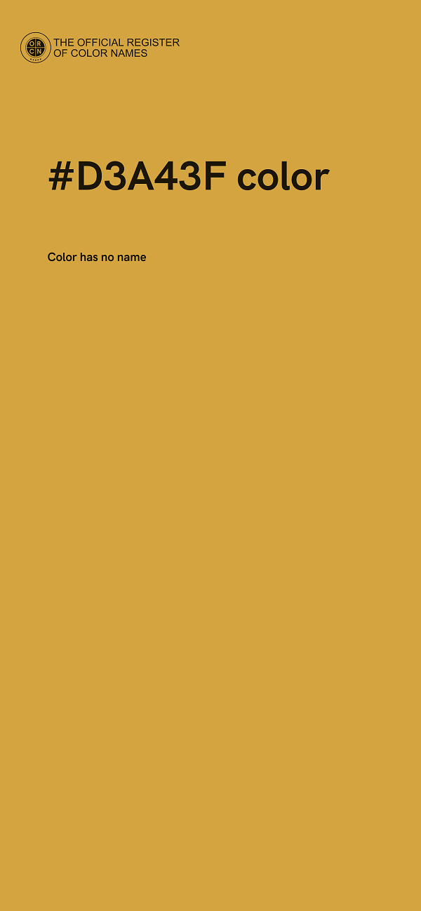 #D3A43F color image