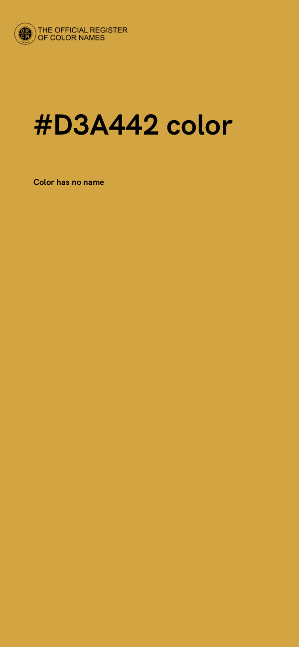 #D3A442 color image