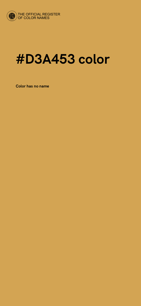 #D3A453 color image
