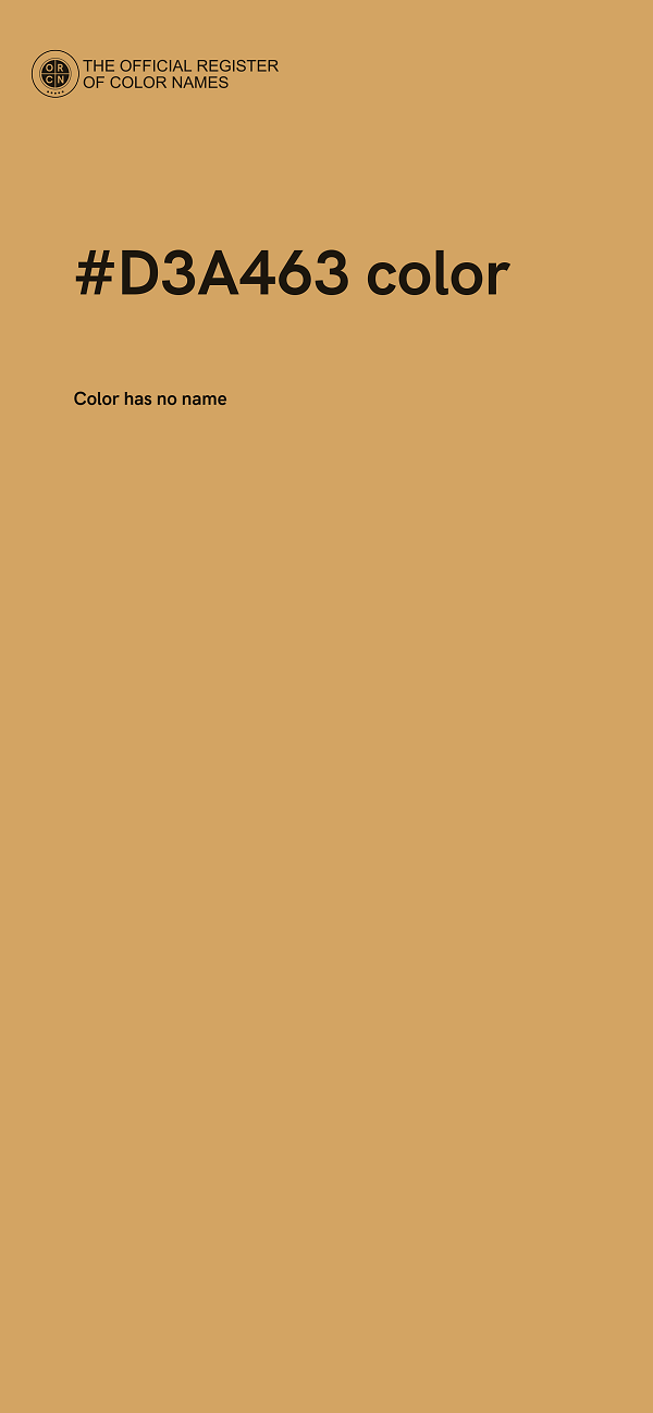#D3A463 color image