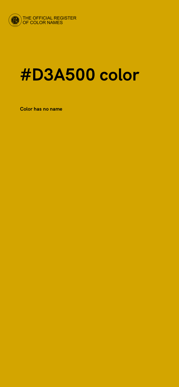 #D3A500 color image