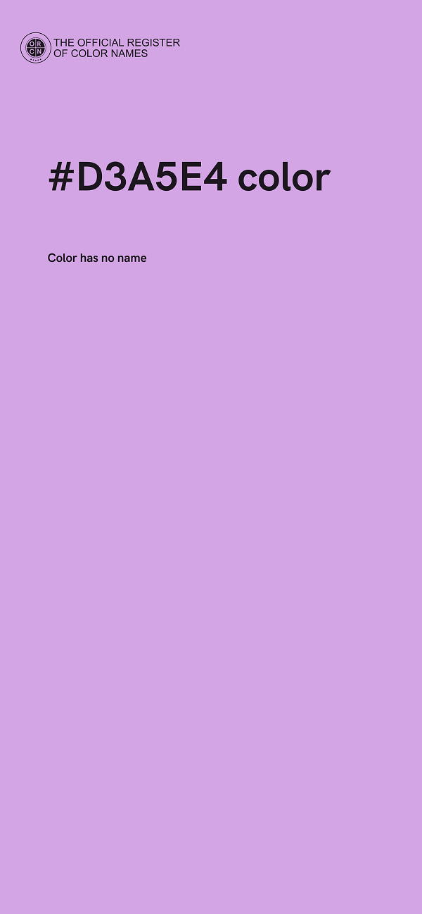 #D3A5E4 color image
