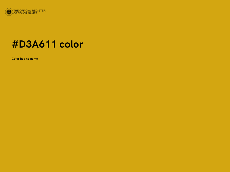 #D3A611 color image