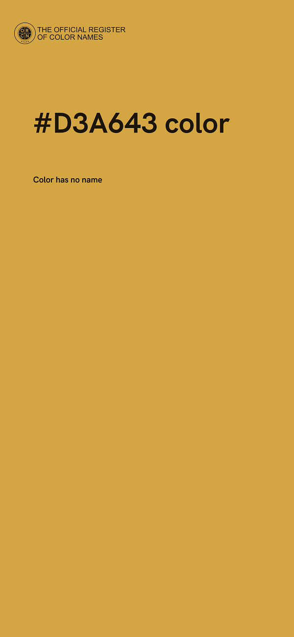 #D3A643 color image