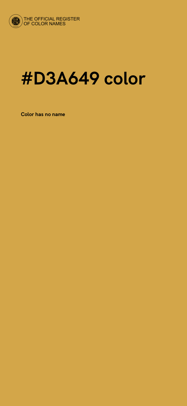 #D3A649 color image