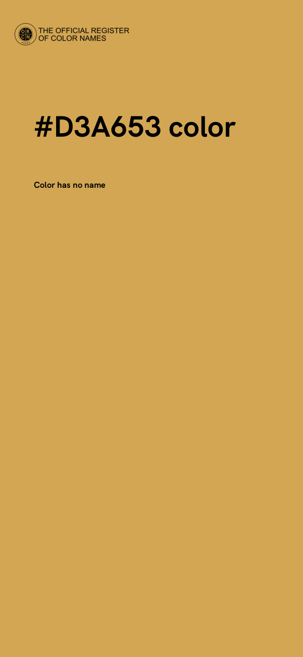 #D3A653 color image