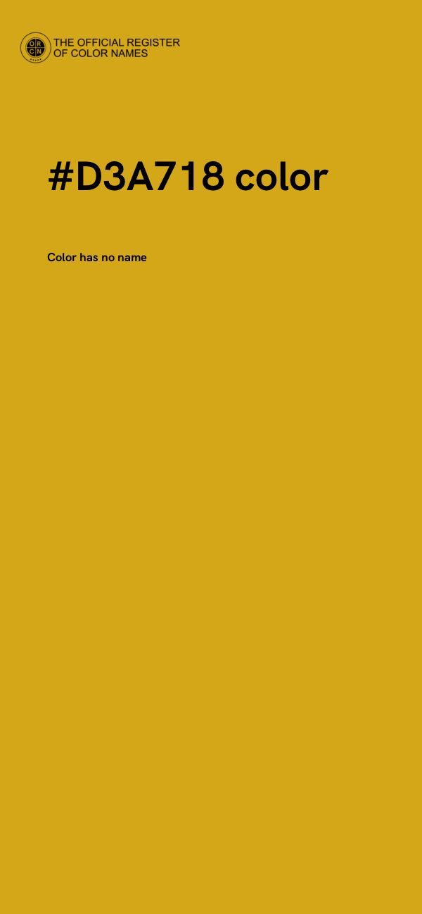 #D3A718 color image