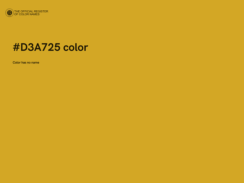 #D3A725 color image