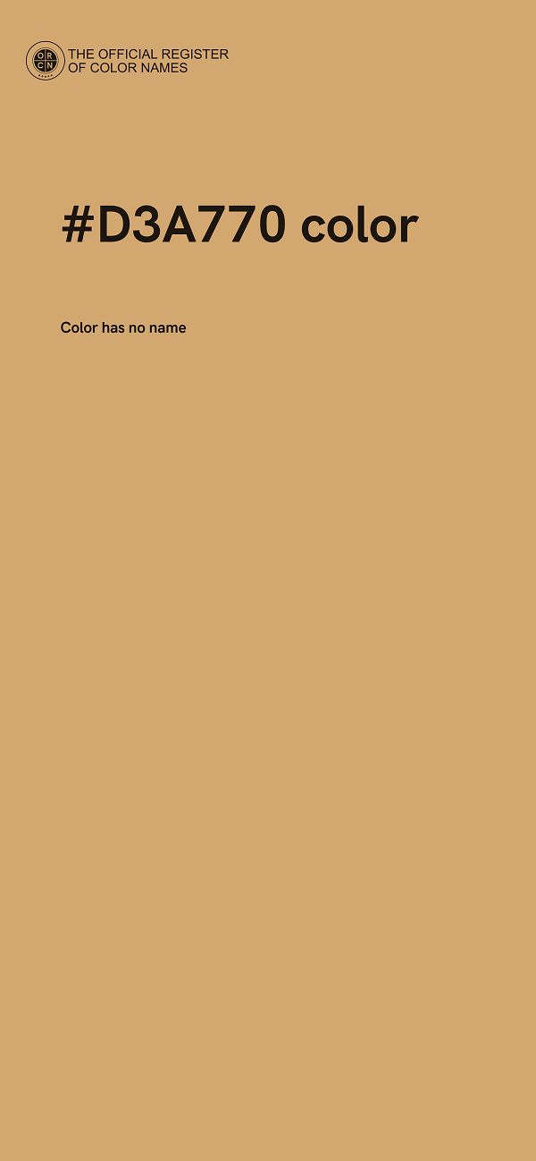 #D3A770 color image